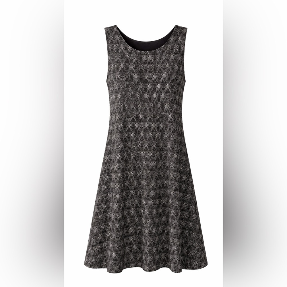 Black and Gray Midi Dress - Picture 2 of 5